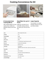 Panasonic SR-DC186WSH Microcomputer Rice Cooker 1.8L