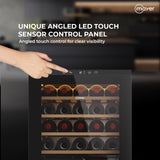 Mayer MMWC20BCS Wine Chiller Triple Glass with Anti-UV 20 Bottles