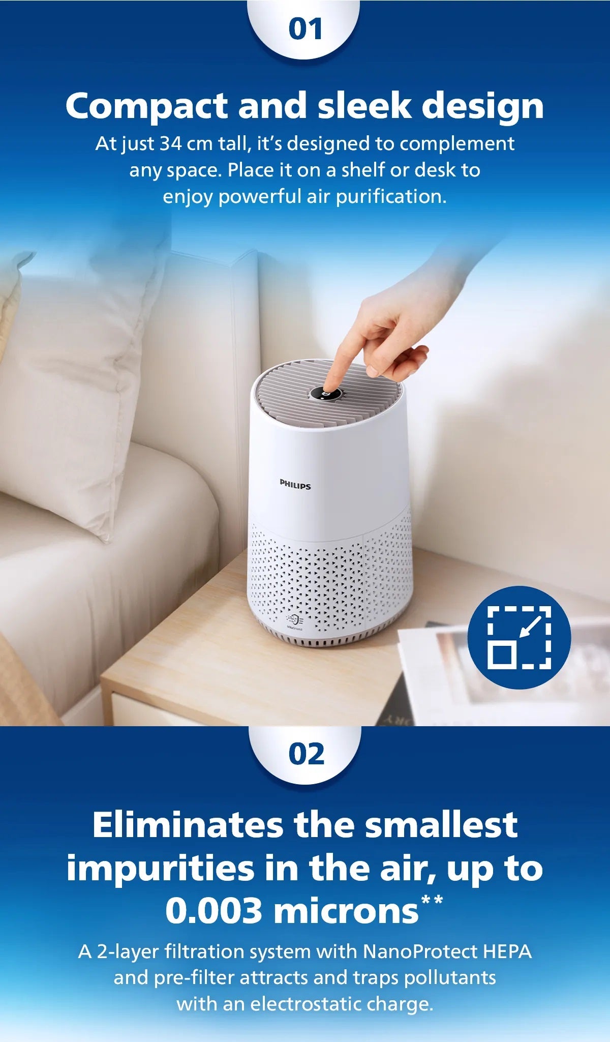 Philips AC0650/10 Air Purifier 600i Series (2 Pin Plug) – ET SOUND