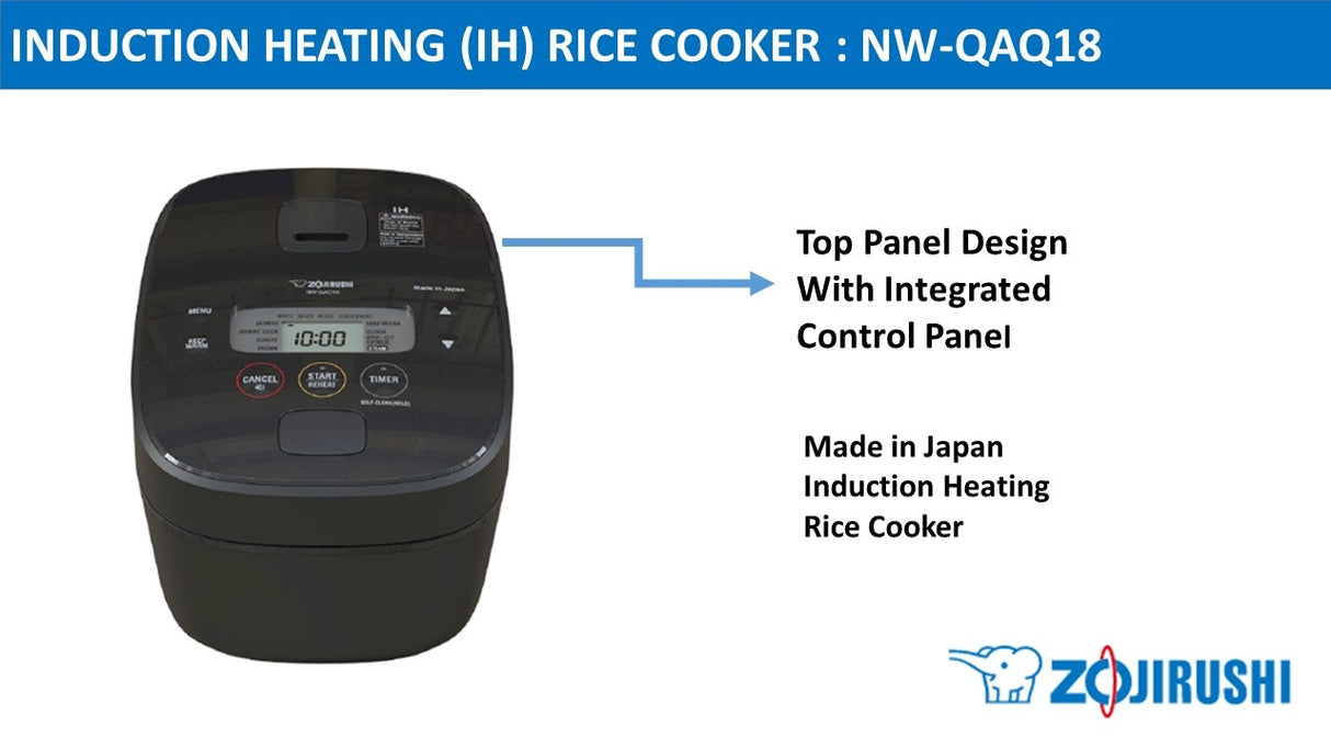 Zojirushi NW-QAQ18 Induction Heating (IH) Rice Cooker 1.8L