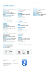 Philips TAM3205 | TAM3205M2/12 Micro Music System Bluetooth® CD, USB, FM, Audio In 20W