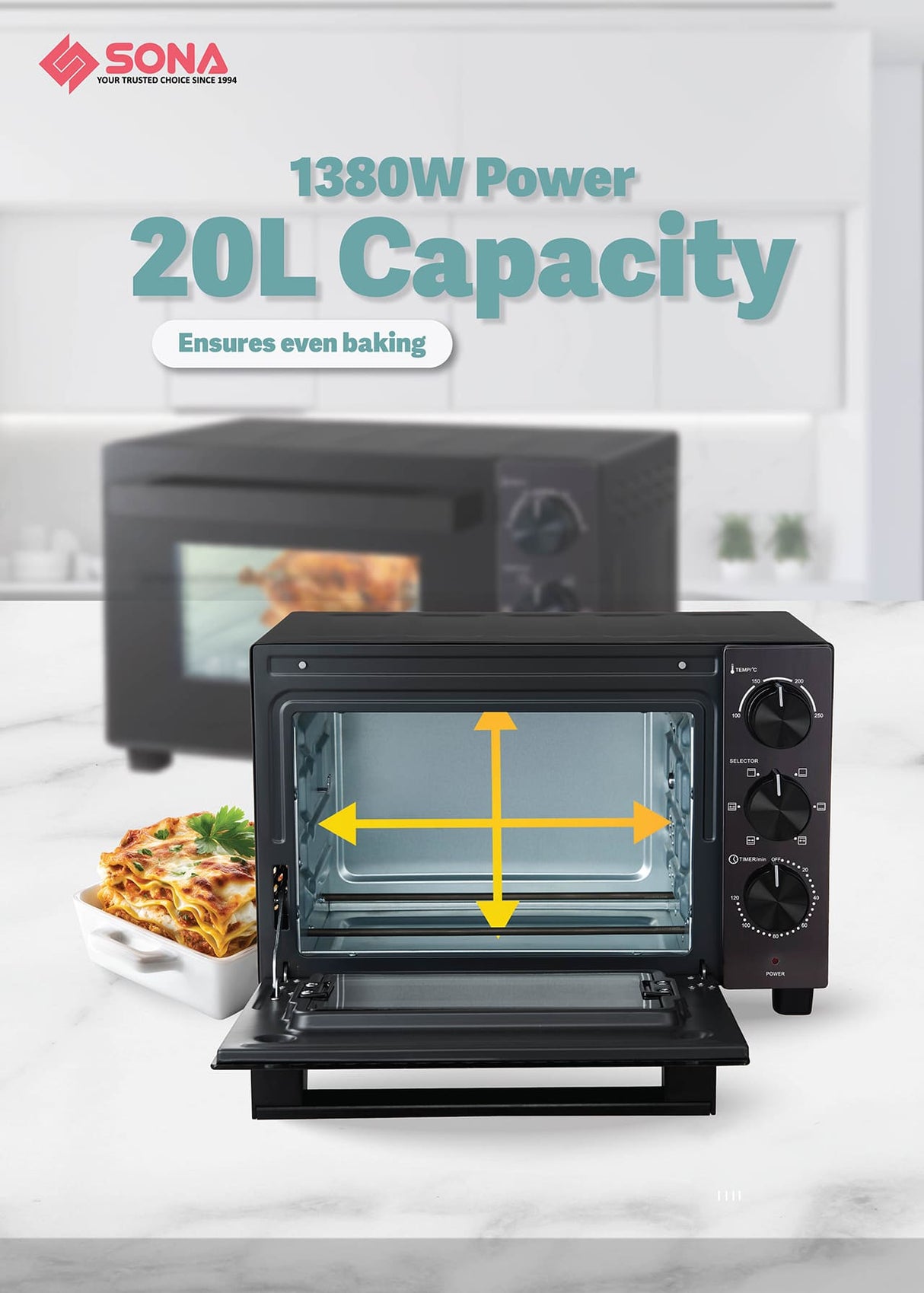 Sona SEO 2233 | SEO2233 Electric Oven 20L