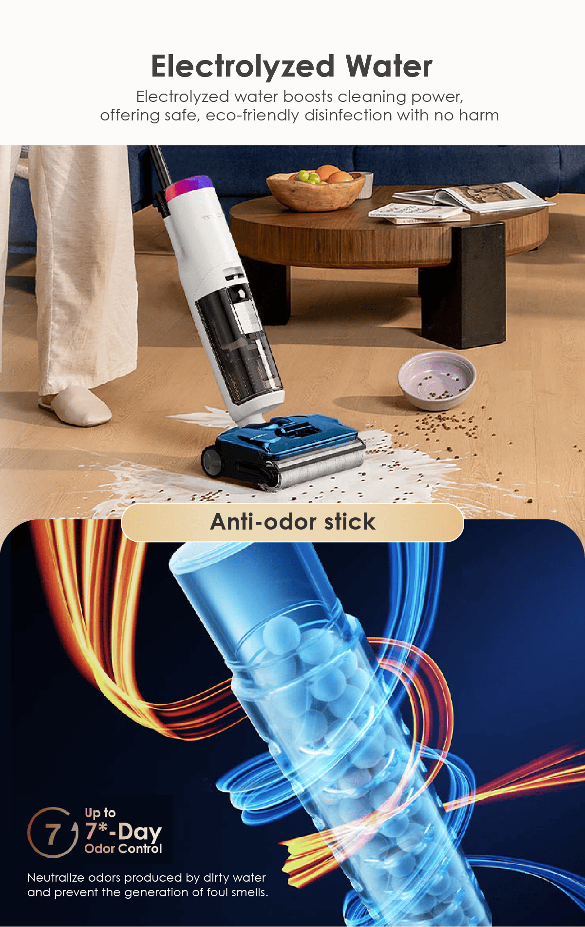 FREE 2 x Cleaning Solution - Tineco Floor One S7 Stretch Max Smart Floor Washer Vacuum Cleaner