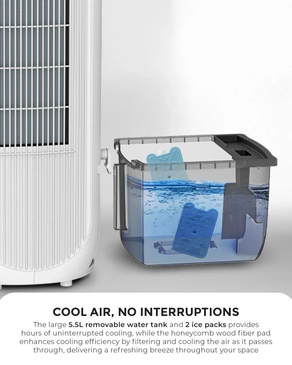 NNIO N55MPAC AIRPRO Remote Multi-Purpose Air Cooler 5.5L Water Tank Capacity