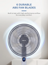 Mistral MSF1612DR-GY DC Stand Fan With Remote 16 Inch