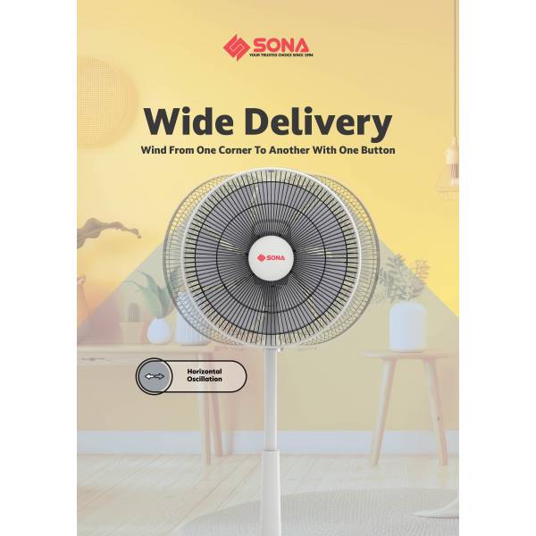 Sona SFS 9022DC | SFS9022DC Remote DC Slide Fan 14 Inch