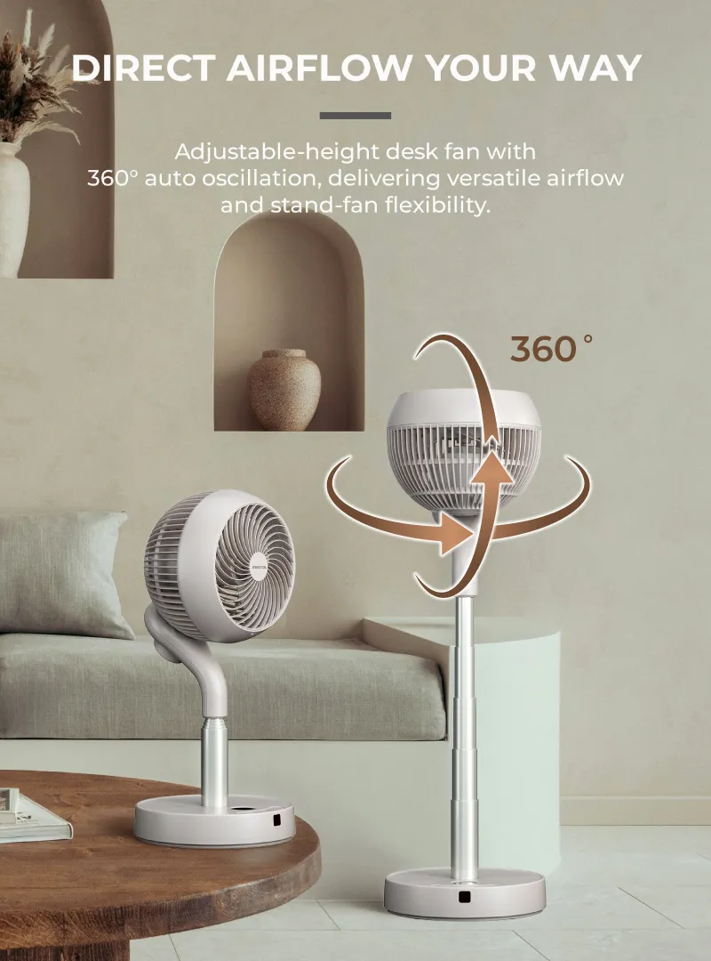 Mistral MHV619DRC DC High Velocity Desk Fan with Remote 6 Inch
