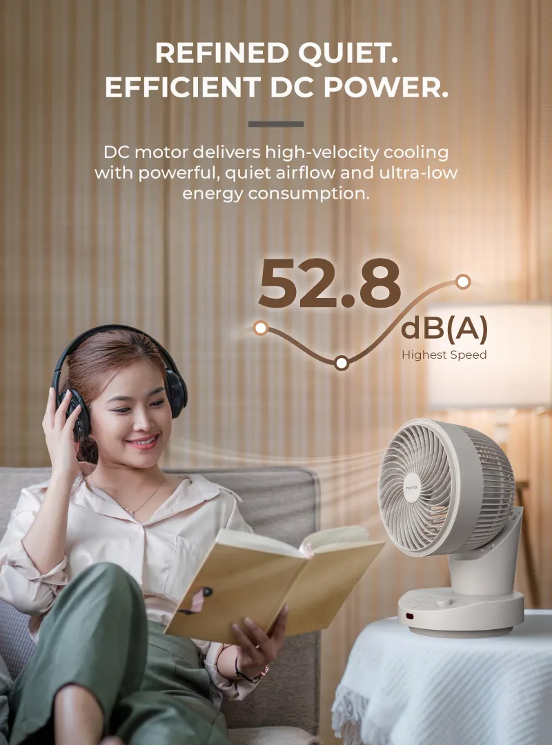 Mistral MHV620DR DC High Velocity Desk Fan with Remote 6 Inch