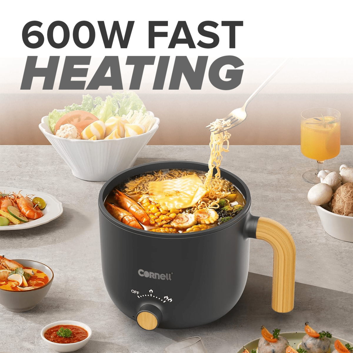 Cornell CMCS15BK Multi-Cooker 1.5L