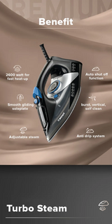 Cornell CIS-E26BK | CISE26BK Steam Iron with Auto Shut Off Function 2600W