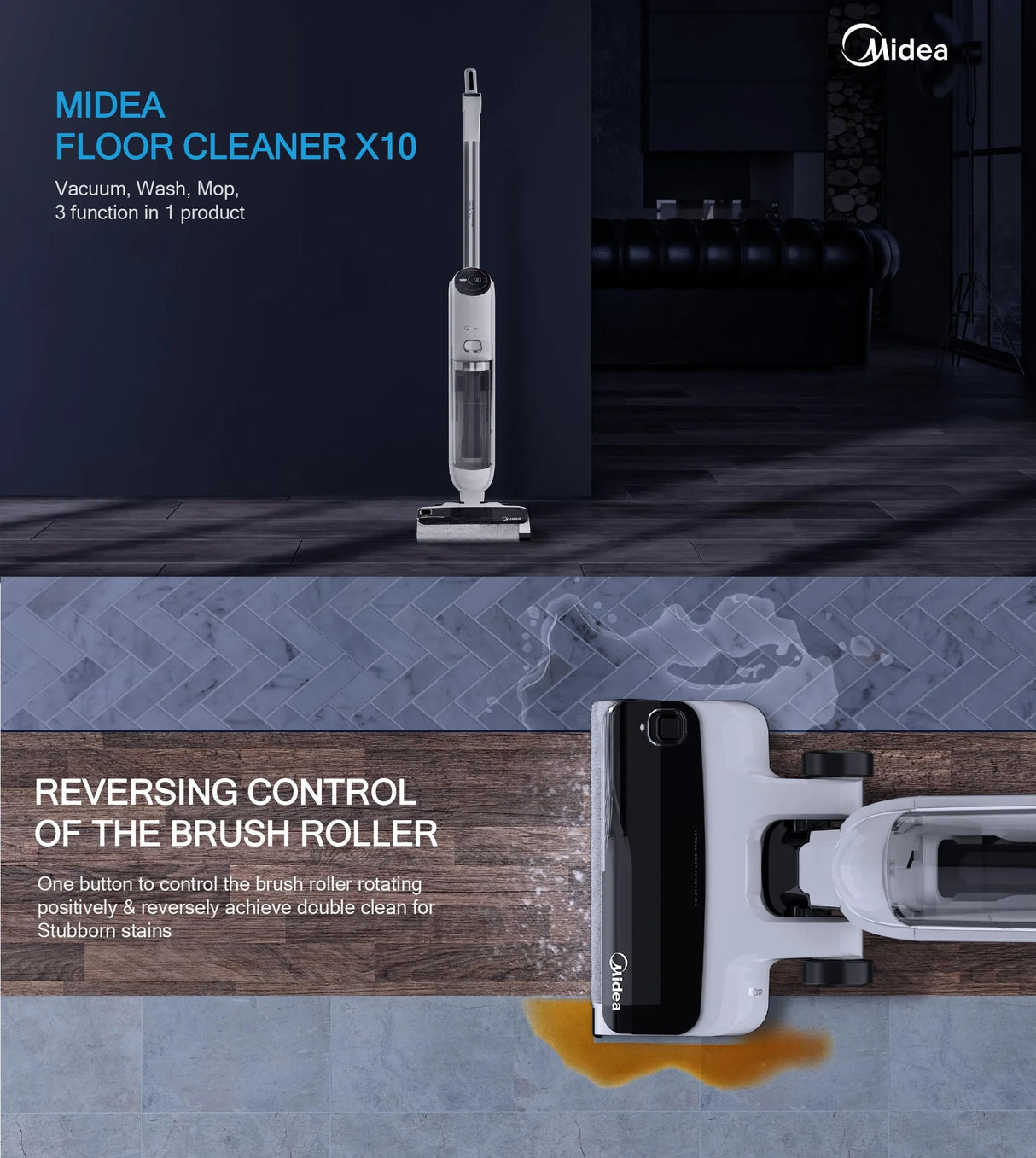 Midea MVC-X10 3 In 1 Floor Washer Cleaner