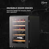 Mayer MMWC20BCS Wine Chiller Triple Glass with Anti-UV 20 Bottles