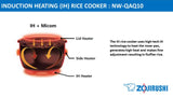 Zojirushi NW-QAQ10 Induction Heating (IH) Rice Cooker 1L