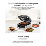 Ninja AG301 Foodi 5 in 1 Indoor Electric Grill with Air Fry, Roast, Bake & Dehydrate, Ninja Grill, Smokefree Airgrill