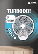 Sona SFW 9519DC Remote DC Wall Fan 16 Inch