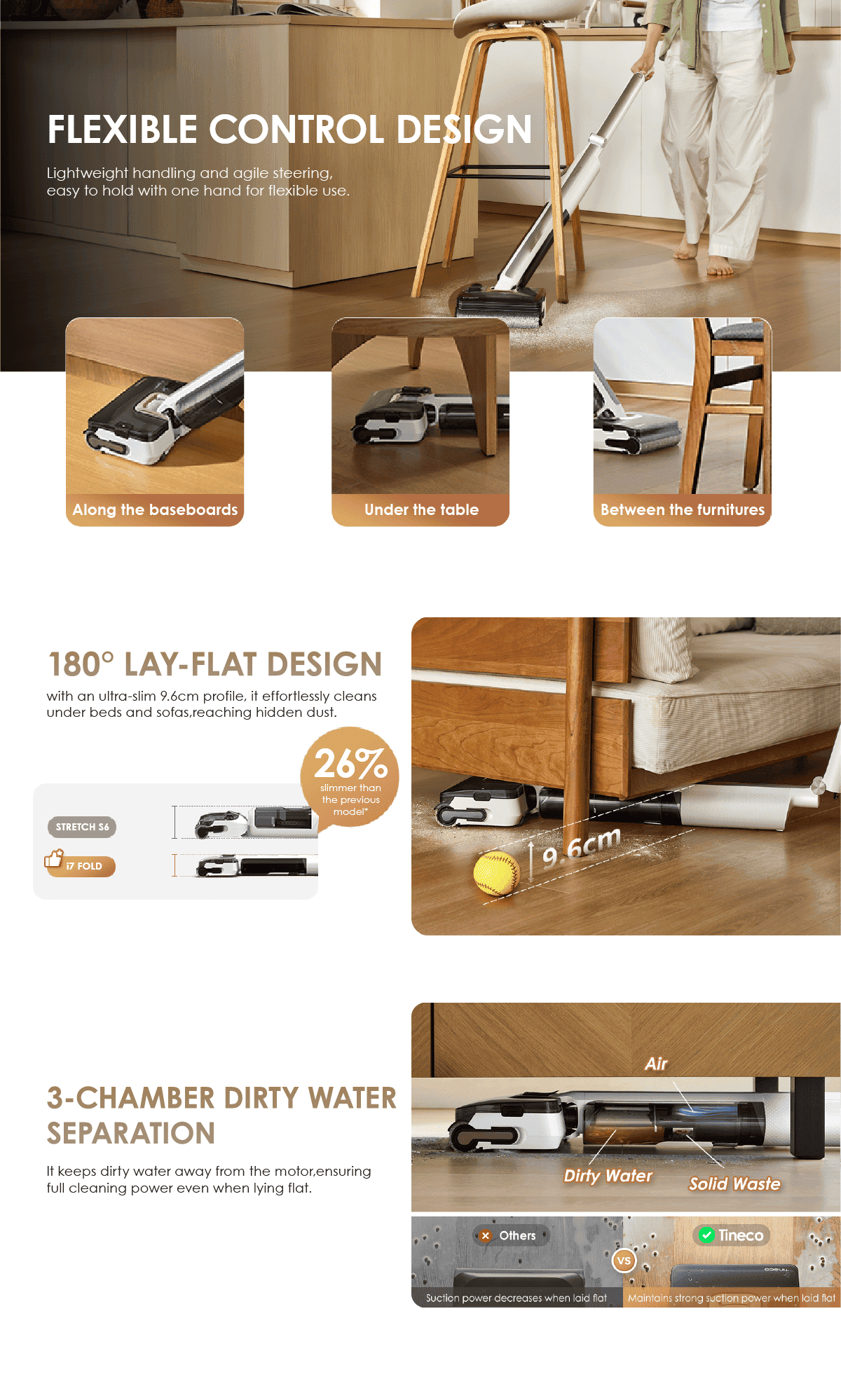 FREE 2 x Cleaning Solution - Tineco Floor One i7 Fold Wet & Dry Vacuum Cleaner