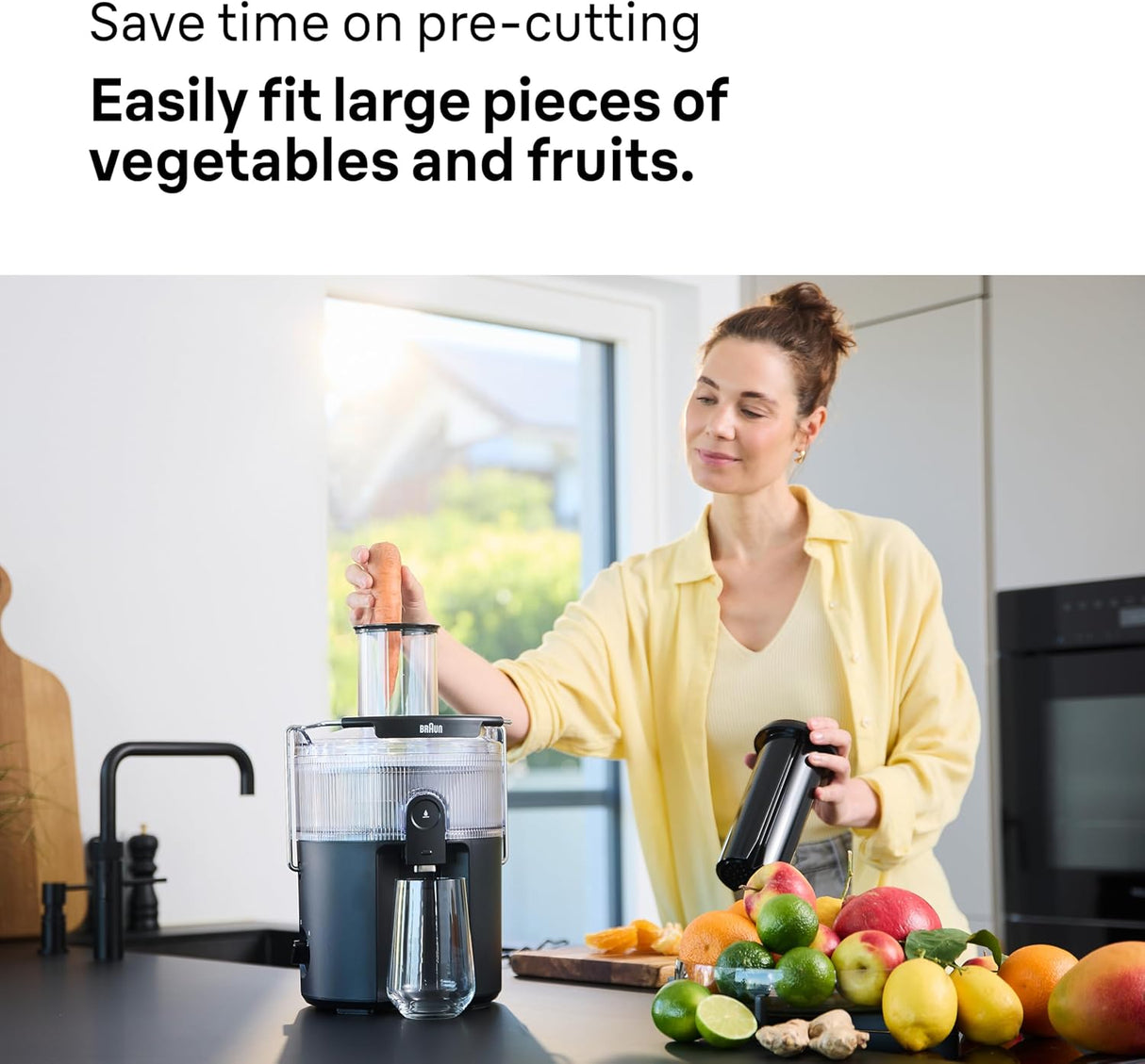 Braun SJ5000 MultiJuice 5 Spin Juicer Centrifugal juicer, ColdXtract,FastXtract, 75mm Feed Opening 800W