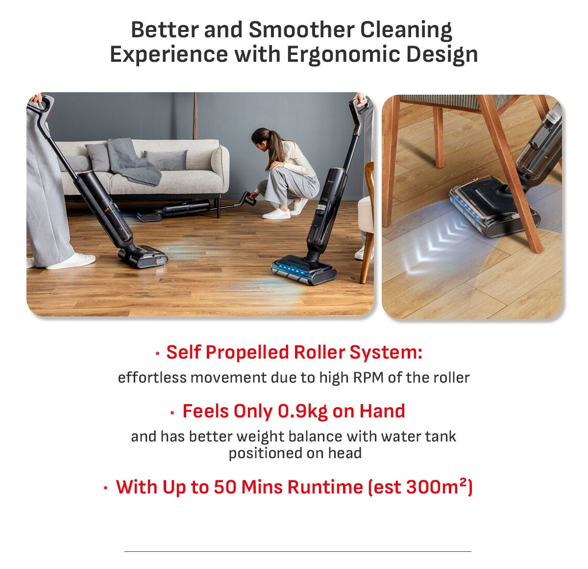 Tefal GF5736 X-Clean 7 Wet & Dry Handstick – 2-in-1 Vacuum & Wash, 180 Lay-Flat, Self-Clean + Hot Air Dry, Powerful 250W