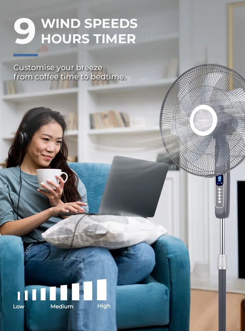 Mistral MSF1842DR-BK DC Stand Fan 18 Inch