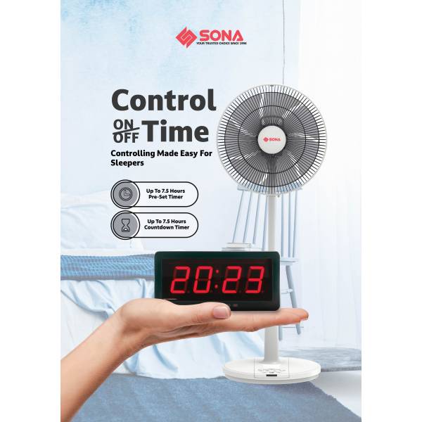 Sona SFS 9022DC | SFS9022DC Remote DC Slide Fan 14 Inch