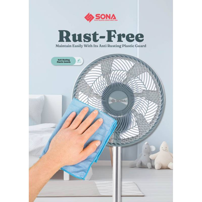 Sona SFS 9002TL | SFS9002TL Remote Portable DC Fan 12 Inch