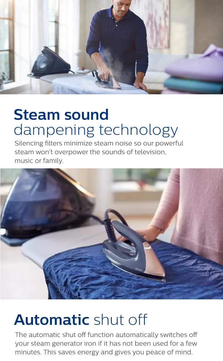 FREE Ironing Board Worth $229 + Philips PSG9050/26 Steam Generator Iron (Perfectcare) 9000 Series 1.8L - Fabric Sensing Tech, No burns guaranteed