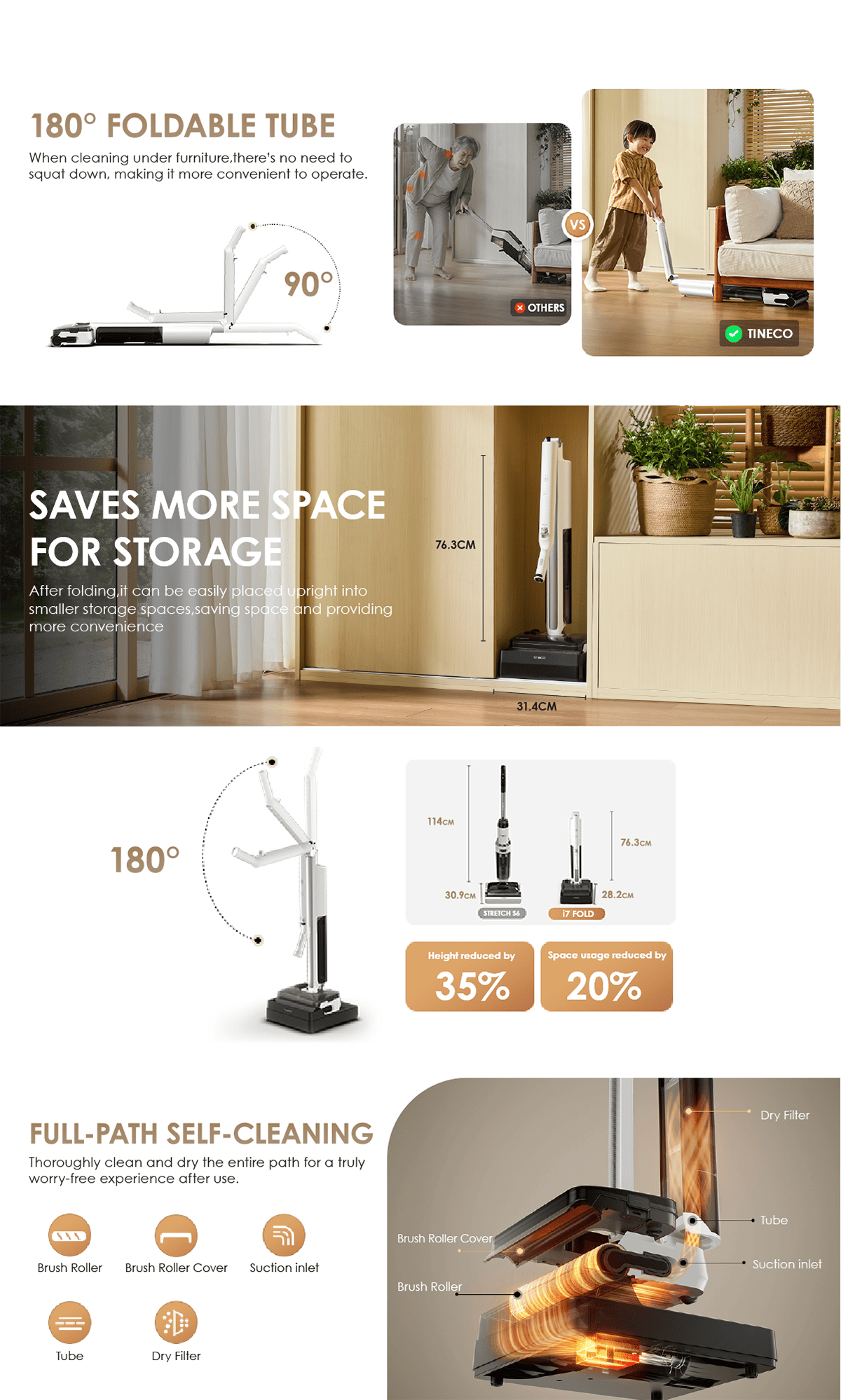 FREE 2 x Cleaning Solution - Tineco Floor One i7 Fold Wet & Dry Vacuum Cleaner