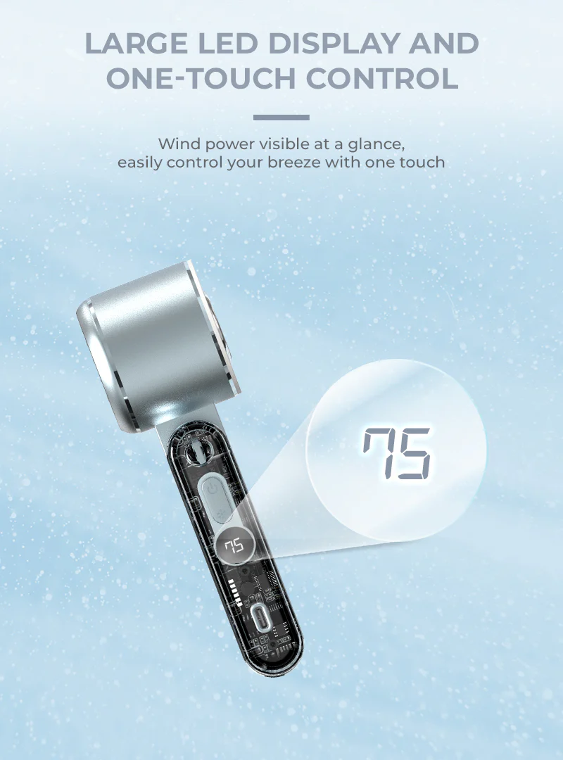 Mistral MRF308 AirZee Max- High Speed Turbo Foldable USB Fan with Cooling Conductor