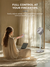 Mistral MHV619DRC DC High Velocity Desk Fan with Remote 6 Inch
