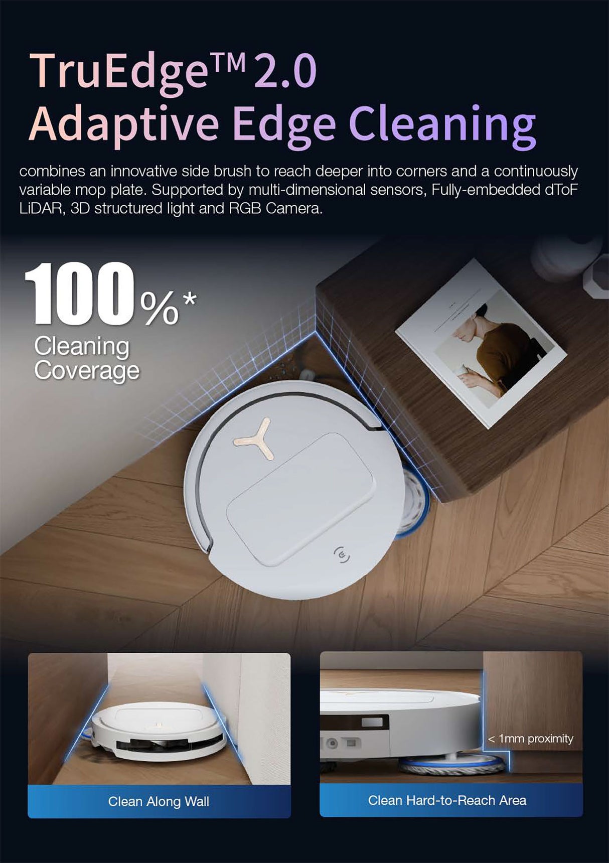 FREE 1 x Cleaning Solution + 1 x Antibacterial Buddy Kit - ECOVACS T50S PRO DEX69 Omni Robotic Vacuum Cleaner - 2 colors are available