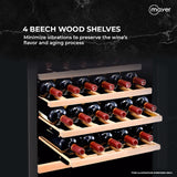 Mayer MMWC20BCS Wine Chiller Triple Glass with Anti-UV 20 Bottles