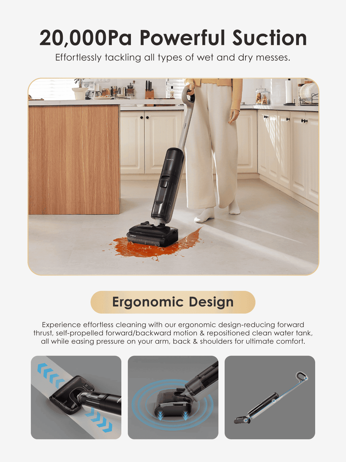 FREE 2 x Cleaning Solution - Tineco iFloor Y3 Stretch Wet & Dry Vacuum Cleaner