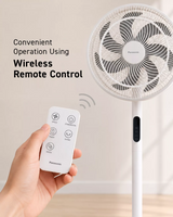 Panasonic F-30JLAWS Ultra-Quiet DC Motor Desk Fan Stand Fan | Adjustable Height 30cm 12 Inch