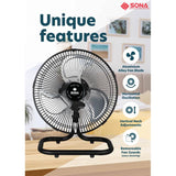 Sona SPO 602 | SPO602 Electric Power Desk Fan 12 Inch (Replace SOF 6051)