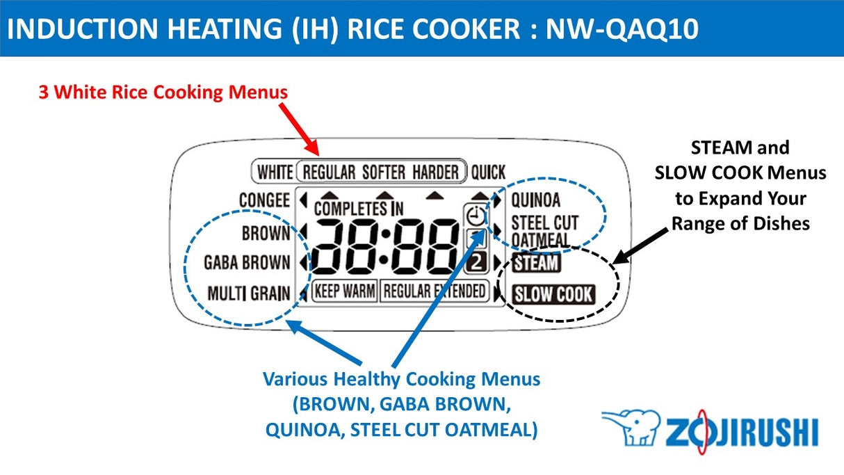 Zojirushi NW-QAQ10 Induction Heating (IH) Rice Cooker 1L