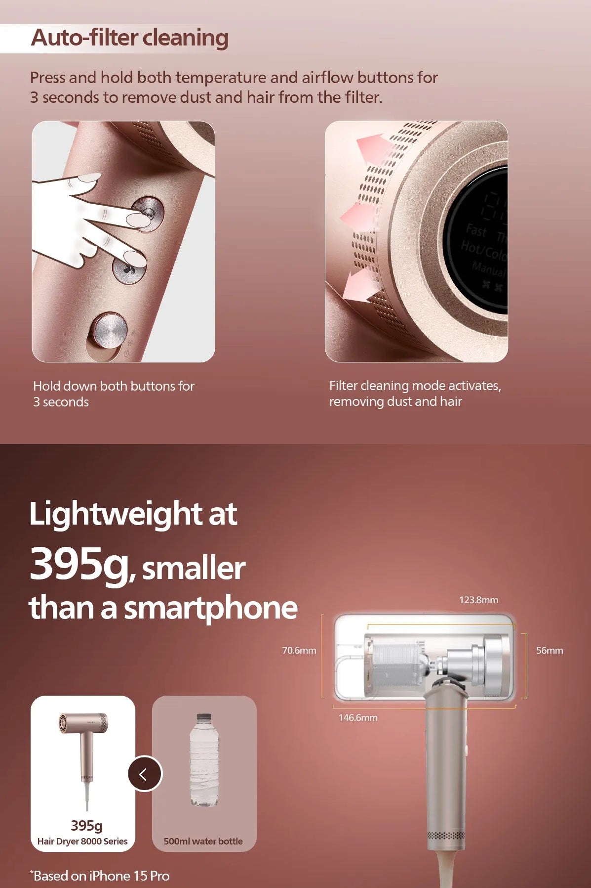 Philips BHD837/03 | BHD837 Hair Dryer 8000 Series with ThermoShield Advanced