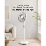Panasonic F-30JLAWS Ultra-Quiet DC Motor Desk Fan Stand Fan | Adjustable Height 30cm 12 Inch