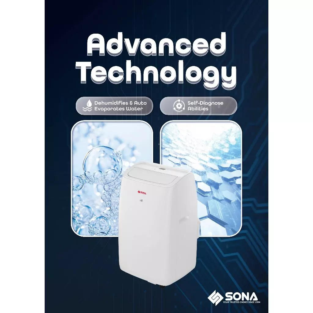 Sona SACN 6284 | SACN6284 Remote Portable Air Conditioner 14k BTU