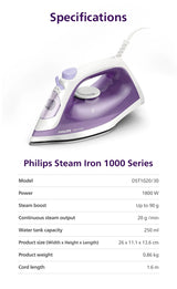 Philips DST1020/30 Steam Iron 1000 Series 1800W