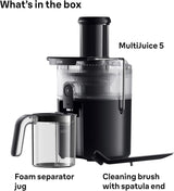 Braun SJ5000 MultiJuice 5 Spin Juicer Centrifugal juicer, ColdXtract,FastXtract, 75mm Feed Opening 800W