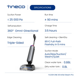 FREE 2 x Cleaning Solution - Tineco Floor One S9 Artist Steam Pro (Grey) Smart Wet & Dry Vacuum Cleaner