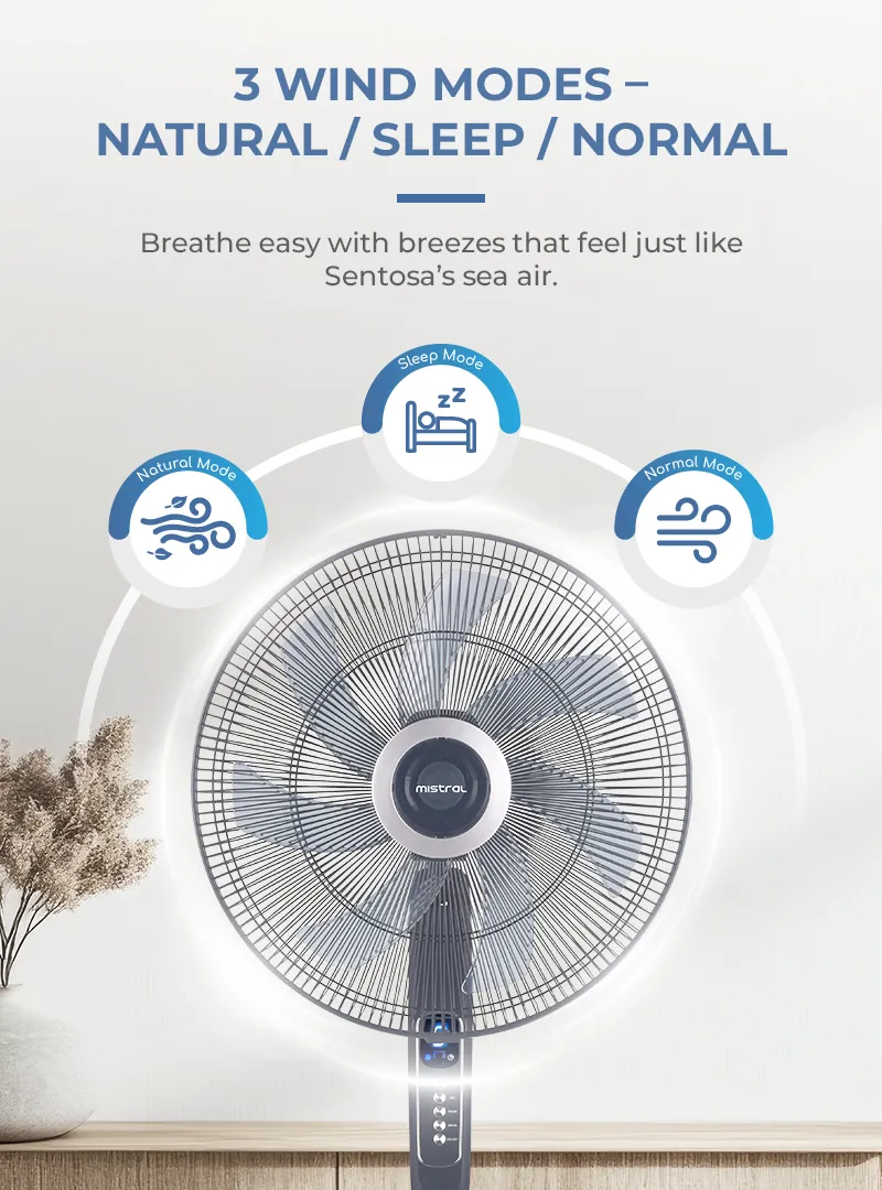 Mistral MSF1842DR-BK DC Stand Fan 18 Inch