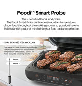 Ninja AG551 Foodi Smart XL Indoor Grill & Air Fryer with Digital Probe, Roast, Bake, Broil Dehydrate & Reheat