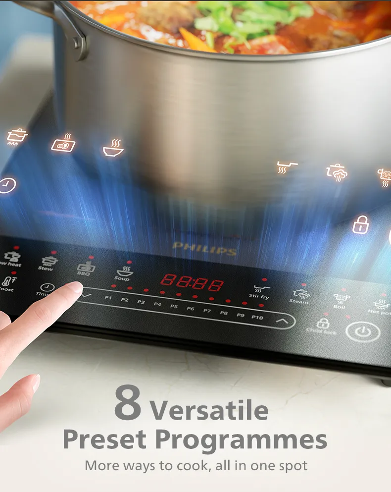 Philips HD5850/98 Induction Cooker 5000 Series 2000W with Free Pot