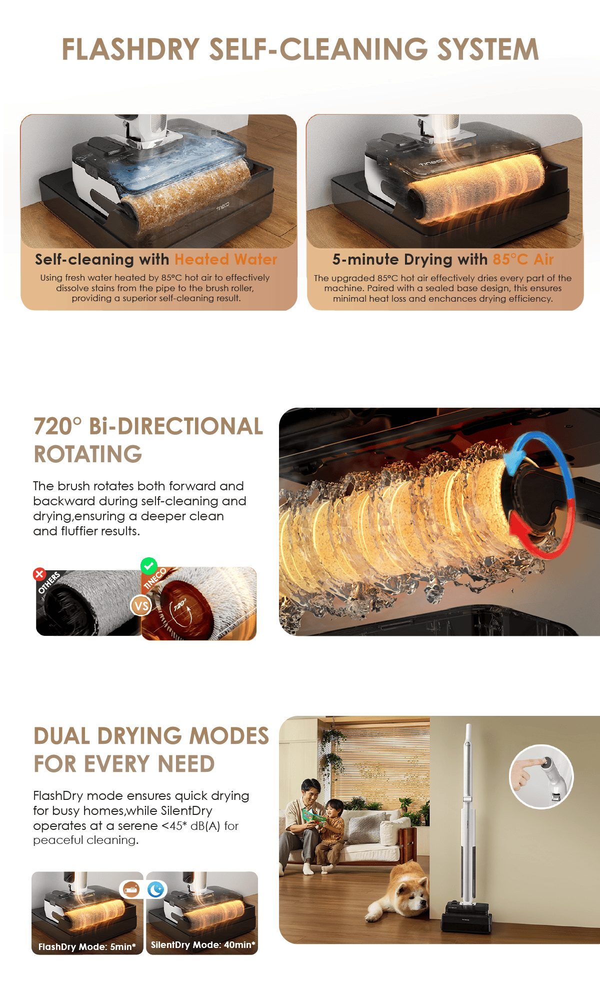 FREE 2 x Cleaning Solution - Tineco Floor One i7 Fold Wet & Dry Vacuum Cleaner