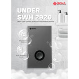 Sona SWH 2920 | SWH2920 Rain Shower Instantaneous Water Heater (w/ DC Pump & ELCB) - 3300W