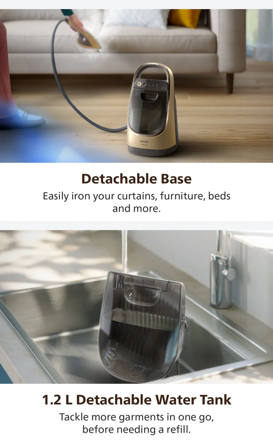 hilips AIS8540 | AIS8540/60 | All-In-One Ironing Solution Garment Steamer | Optimal TEMP-No Burns | Multi-angle Board