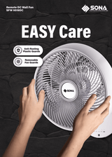 Sona SFW 9519DC Remote DC Wall Fan 16 Inch