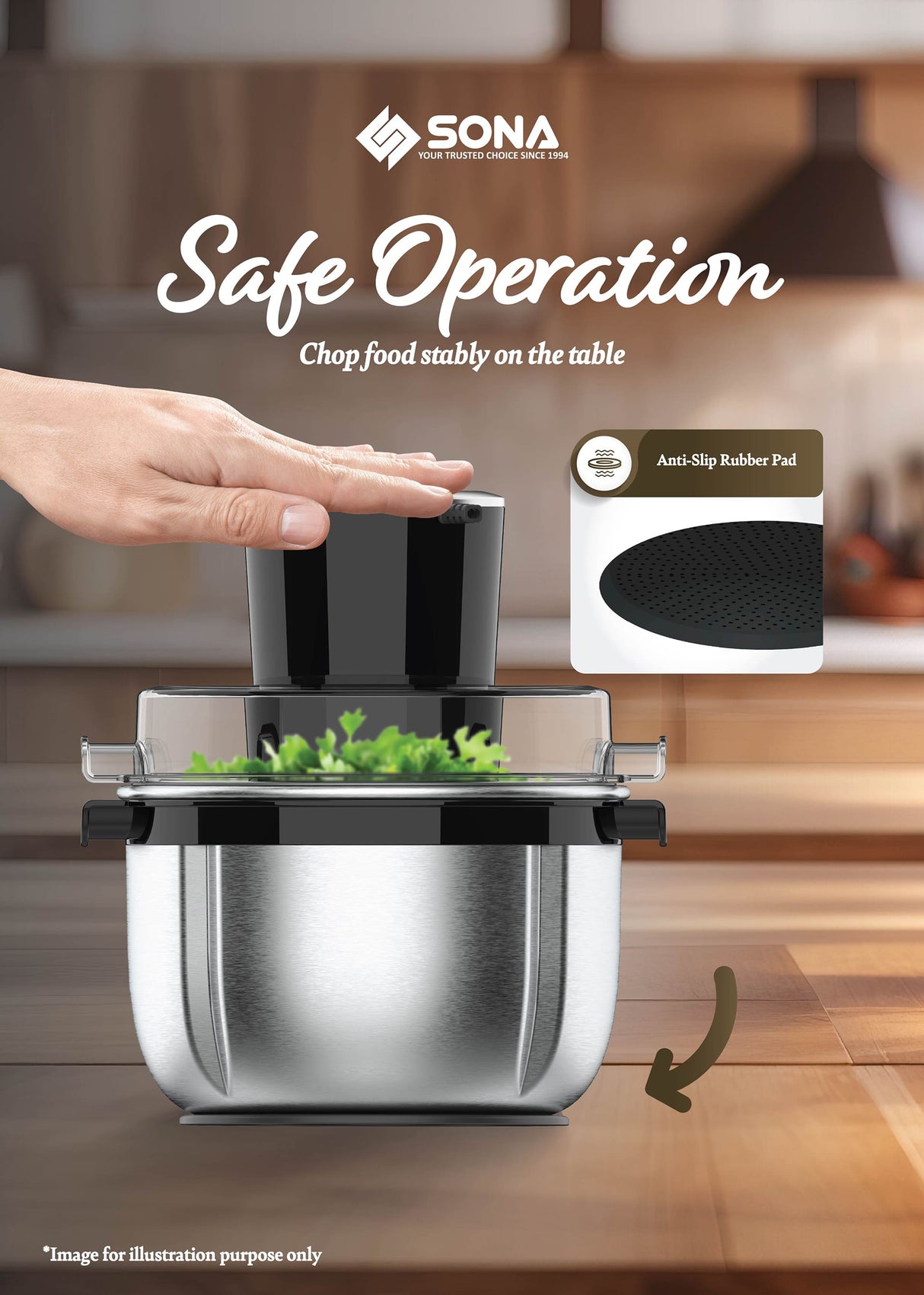 Sona SFC 3081 | SFC3081 Stainless Steel Food Chopper 2L