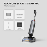 FREE 2 x Cleaning Solution - Tineco Floor One S9 Artist Steam Pro (Grey) Smart Wet & Dry Vacuum Cleaner
